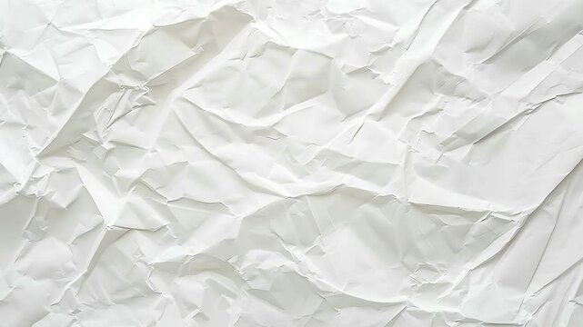 White crumpled paper background