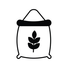 flour icon with white background vector stock illustration