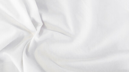 white bedsheet fabric background copy space