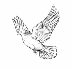 Obraz premium White doves and pigeons in monochrome. Easter and peace symbol.