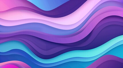 Abstract Modern Background with Colorful Curved Waves in Blue and Purple Tones