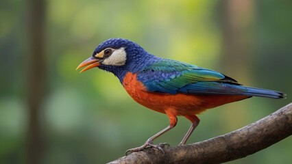 Vibrant Tropical Bird Perched