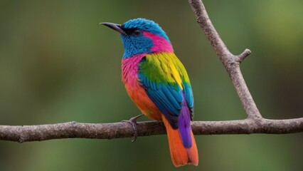 Obraz premium Colorful Bird on Branch