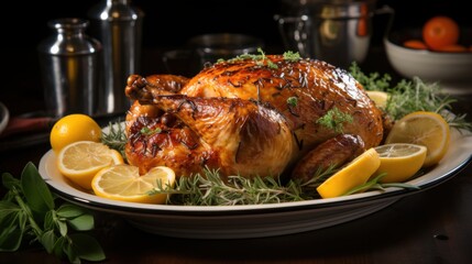 Super Realistic, Highly Detailed Turkey Dish on White Background | Perfect for Food Photography, Editorial Use, and Culinary Projects, Ai generative
