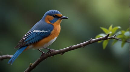 Fototapeta premium Vibrant Bird on Branch