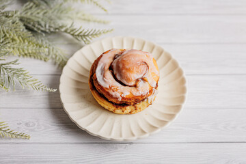 デザートのシナモンロール