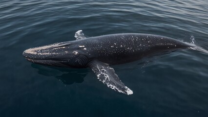 Naklejka premium Majestic Humpback Whale Close-up