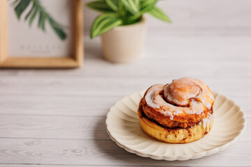 デザートのシナモンロール