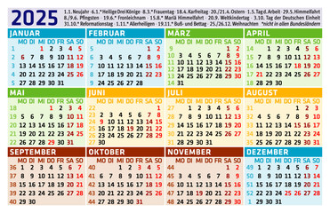 Taschen-Kalender 2025