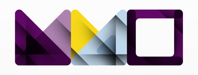 Fototapeta premium Business triangle and squares vector abstract background. Vector Illustration For Wallpaper, Banner, Background, Card, Book Illustration, landing page
