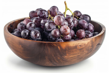 Fototapeta premium Red Grapes in a Wooden Bowl