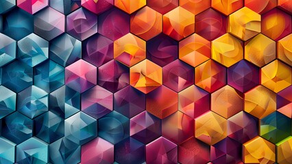 abstract hexagon colorful background
