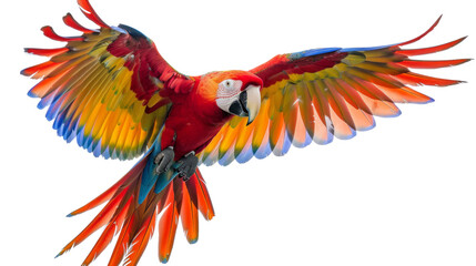 Fototapeta premium Parrot, macaw bird on transparent background