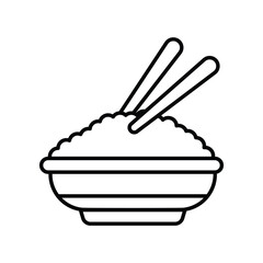 rice icon with white background vector stock illustration