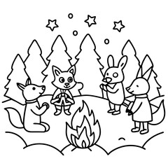 Woodland Escape Coloring Pages For Coloring Book
