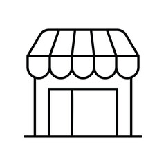 grocery store icon with white background vector stock illustration
