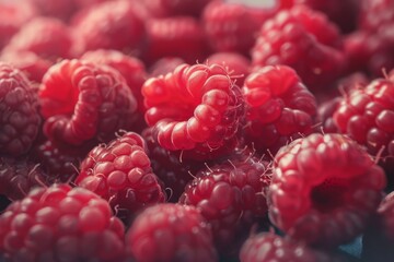 close up of fresh raspberries