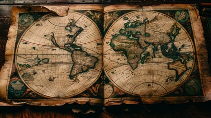 Open atlas with a focus on the Americas High quality images