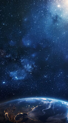 Fototapeta premium Beautiful view of Earth from space