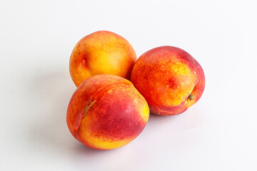 Ripe sweet juicy fresh red nectarines