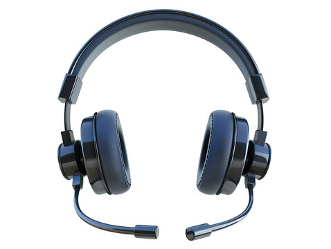 A sleek black headset with a microphone, perfect for communication and listening to music.