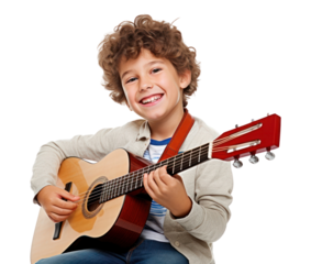 PNG Guitar musician child boy.