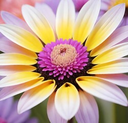 Fototapeta premium flower, nature, macro, isolated, yellow, plant, purple, beauty, flowers, flora, petals, spring, petal, blossom