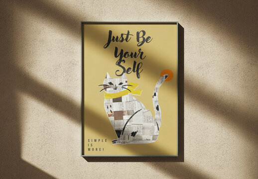 Tan And Orange Motivation Word Poster