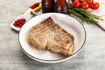 Grilled pork neck juicy steack