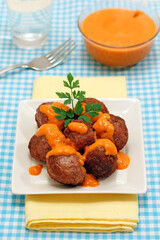 Hot meatballs.