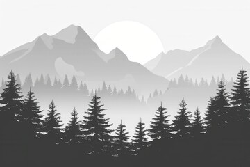 A serene mountain landscape at dawn, with sun-kissed peaks and a soft pastel sky, creating a tranquil and inspiring scene. Generative AI