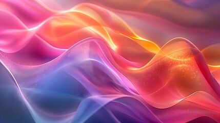 Abstract Silky Waves with Vibrant Gradient Colors