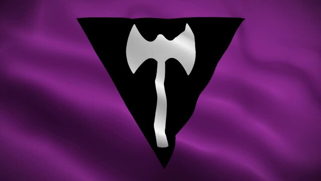 LGBT Labrys Lesbian flag, perfect loop, 4K video background, official colors