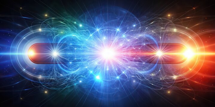 of the law of attraction with glowing energy and magnetic force, manifestation, positivity, energy, magnetic