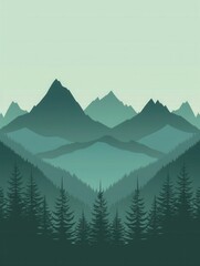 A serene mountain landscape at dawn, with the first rays of sunlight illuminating the peaks and creating a tranquil, inspiring scene. Generative AI