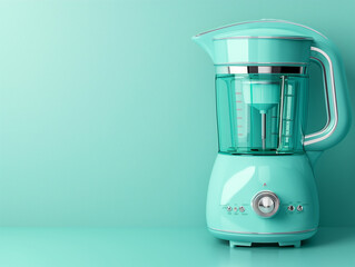 Blend with Style: A State-of-the-Art Blender on a Pale Turquoise Background