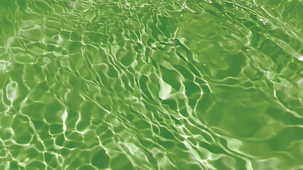 Blue water with ripples on the surface. Defocus blurred transparent blue colored clear calm water surface texture with splashes and bubbles. Water waves with shining pattern texture background.