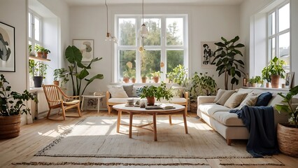modern living room with fireplace