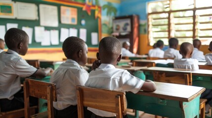 A classroom with students working on a financial literacy lesson, showcasing the importance of practical life skills in education.
