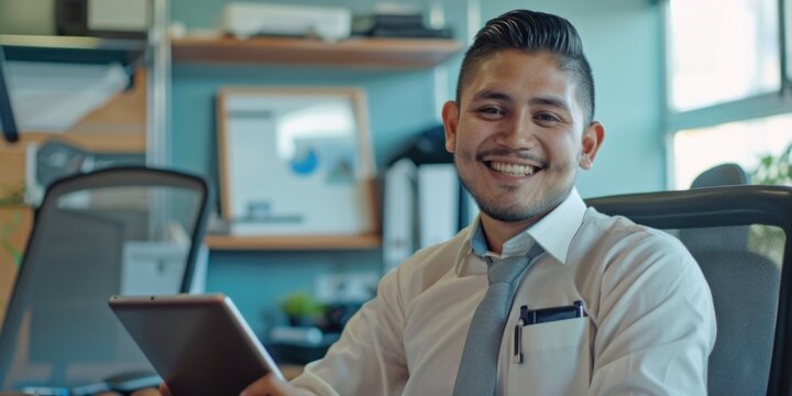 A person working on a tablet device, suitable for use in articles or blog posts about technology and innovation