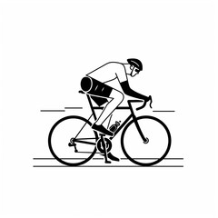 Obraz premium cyclist illustration, pictogram
