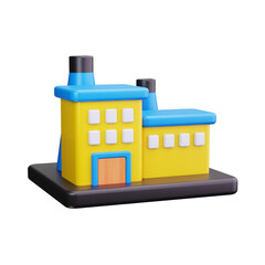 industry 3d render icon