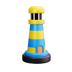 lighthouse 3d render icon