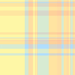Strip pattern tartan background, cowboy plaid textile seamless. Panjabi vector texture check fabric in amber and light colors.