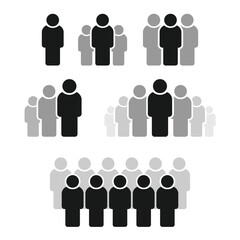 Business people crowd concept silhouette
