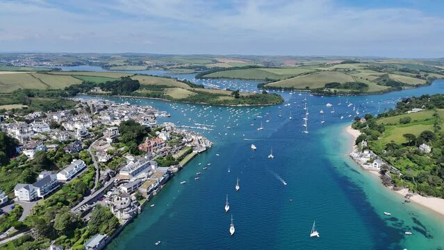 The harbour and wider landscape of Salcombe in Devon