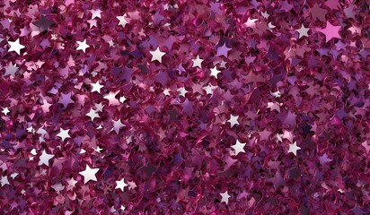 Obraz premium Scattered pink stars forming an abstract cheerful composition