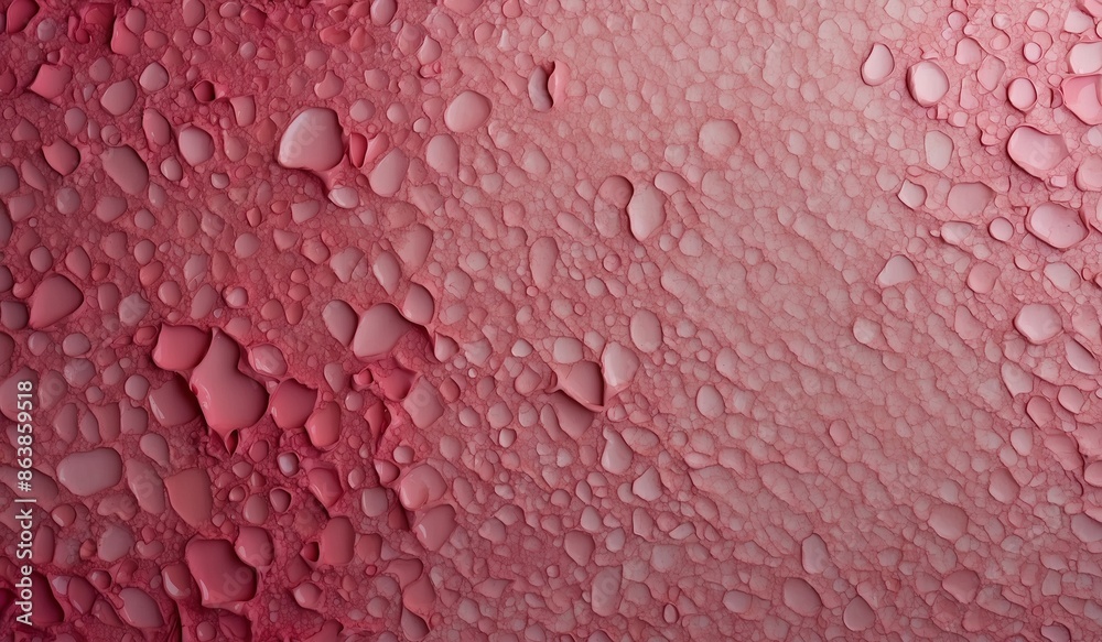 Wall mural textured red pattern with irregular bubble-like shapes