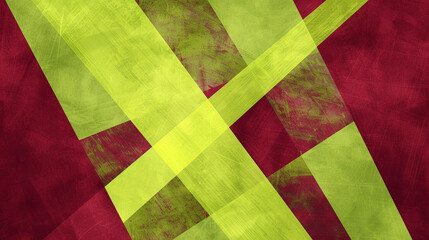 Fototapeta premium Maroon and Lime green Suprematism art background 