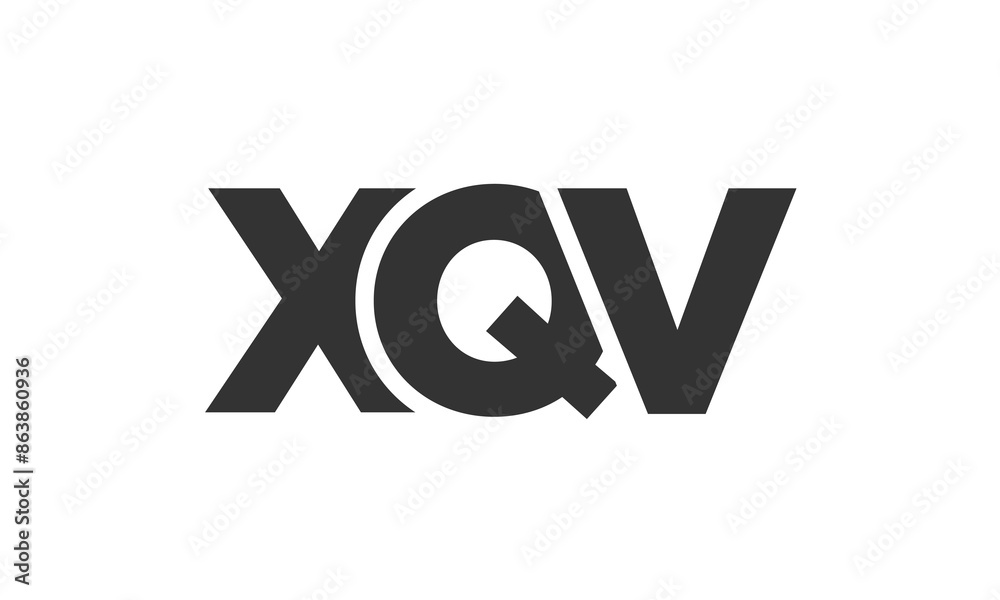 Fototapete xqv logo design template with strong and modern bold text. initial based vector logotype featuring s